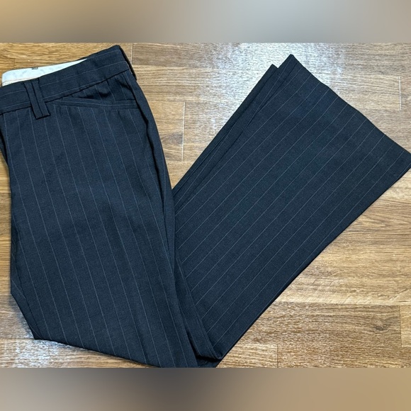 Express pinstripe y2k gray drew fit low rise flare leg pants career preppy 29 EC - Picture 10 of 10